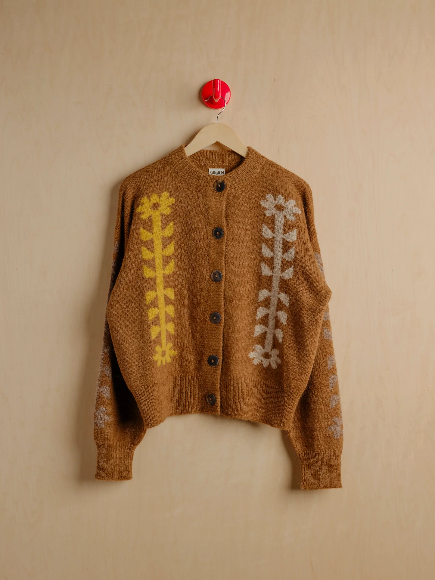 Flower Power Cardigan - Bark