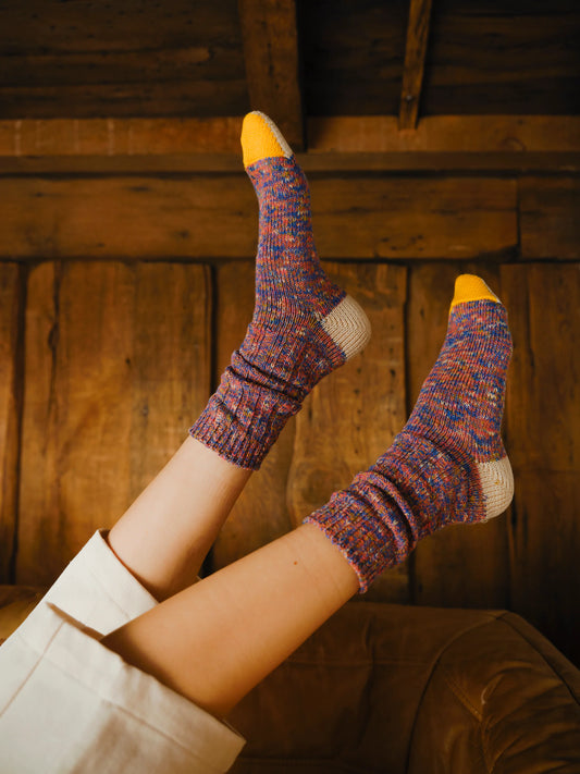 Cotton Split Toe Crew Socks