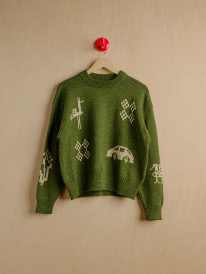 X90 + Birds Sweater - Terra