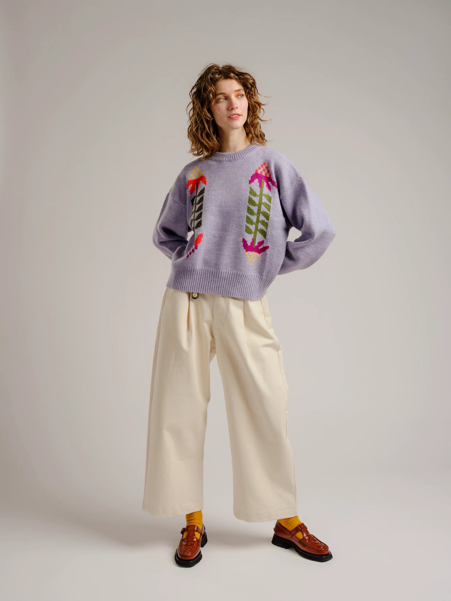 Cone Flower Sweater - Lilac
