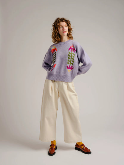 Cone Flower Sweater - Lilac