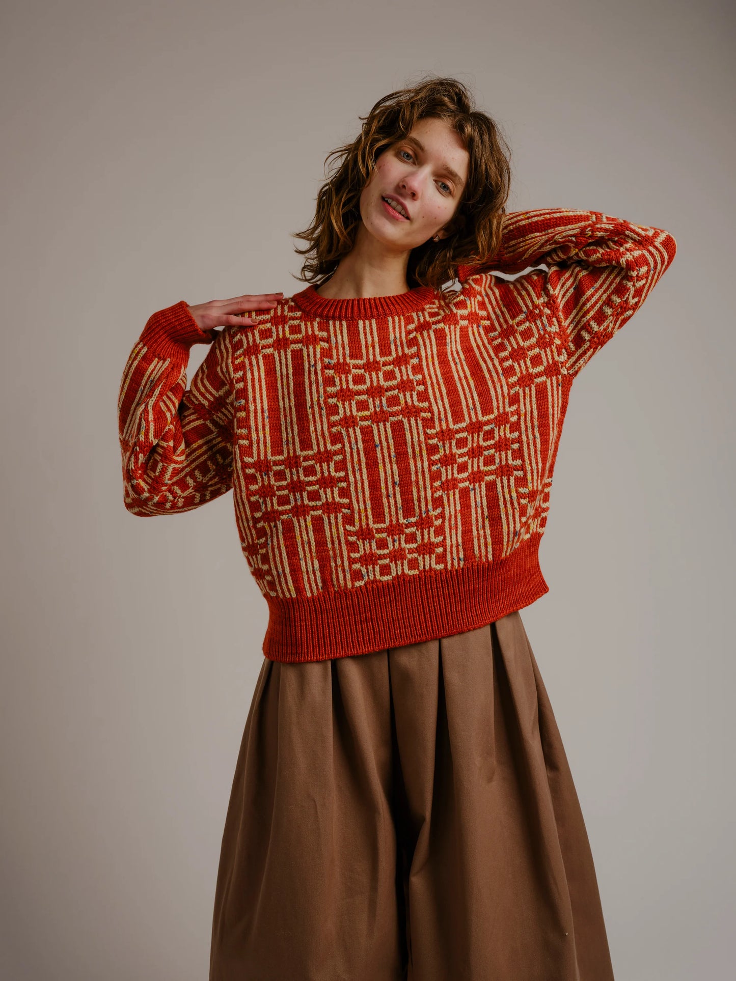Passing Through Sweater - Brick