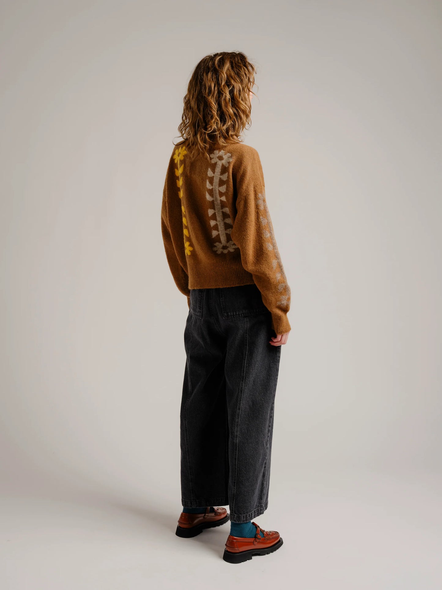 Flower Power Cardigan - Bark