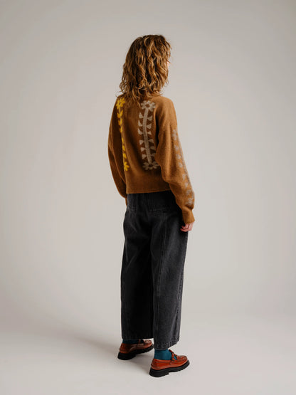 Flower Power Cardigan - Bark