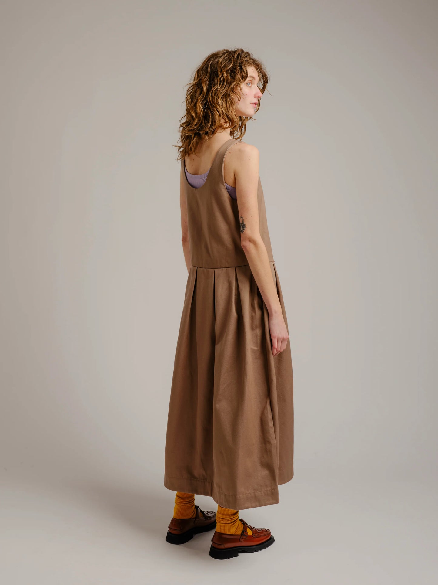 Edie Dress - Chestnut Twill