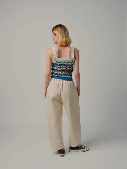 Natural Denim Woven Pants