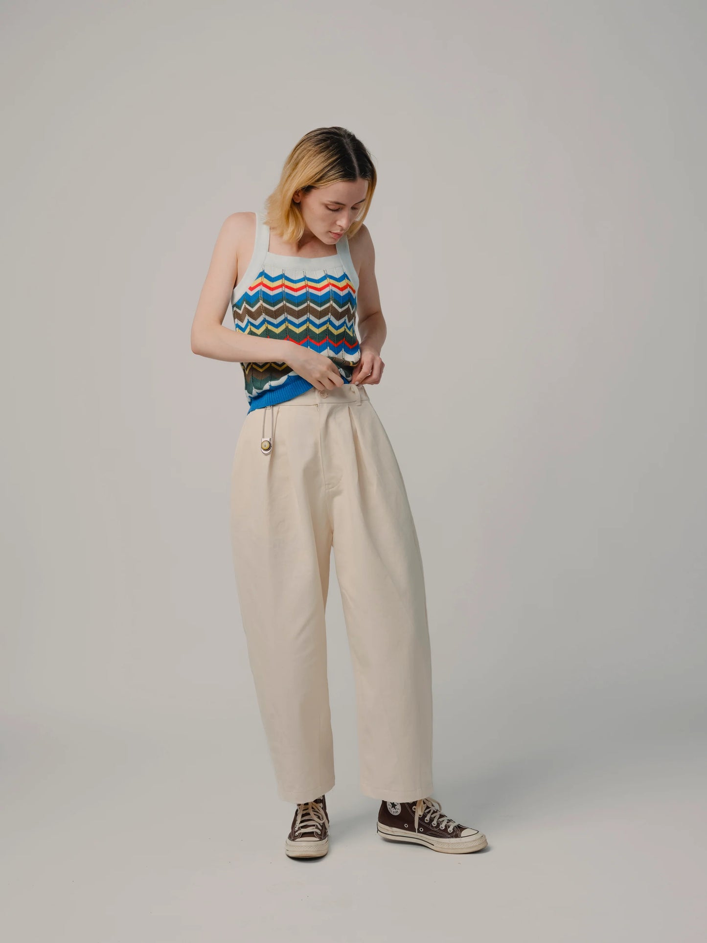 Natural Denim Woven Pants
