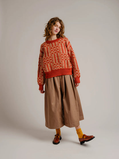 Passing Through Sweater - Brick