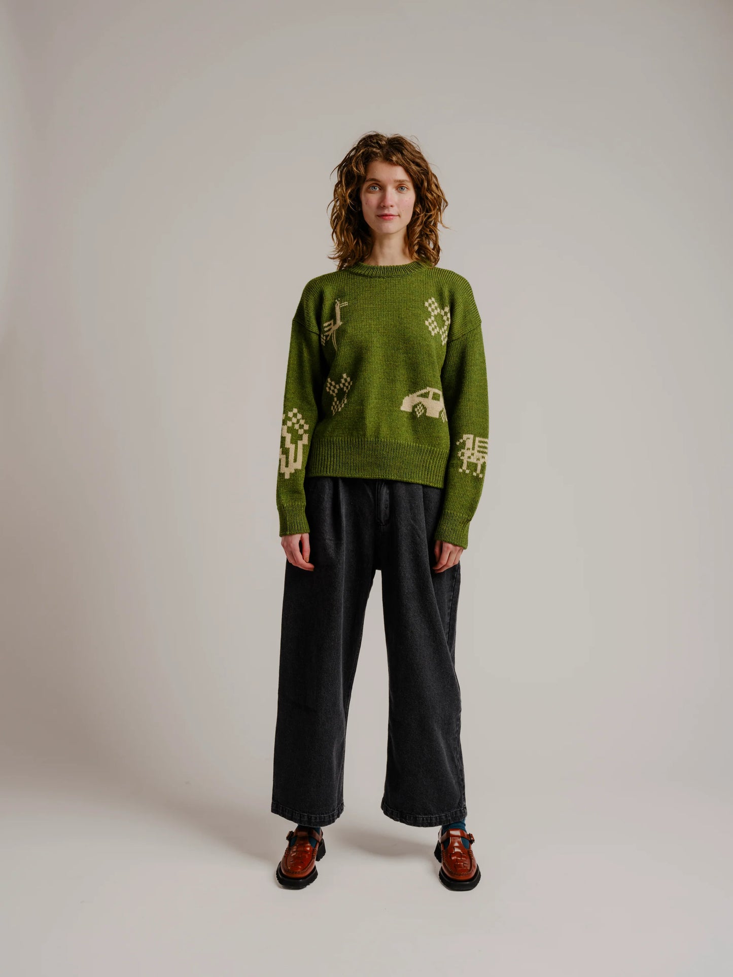X90 + Birds Sweater - Terra