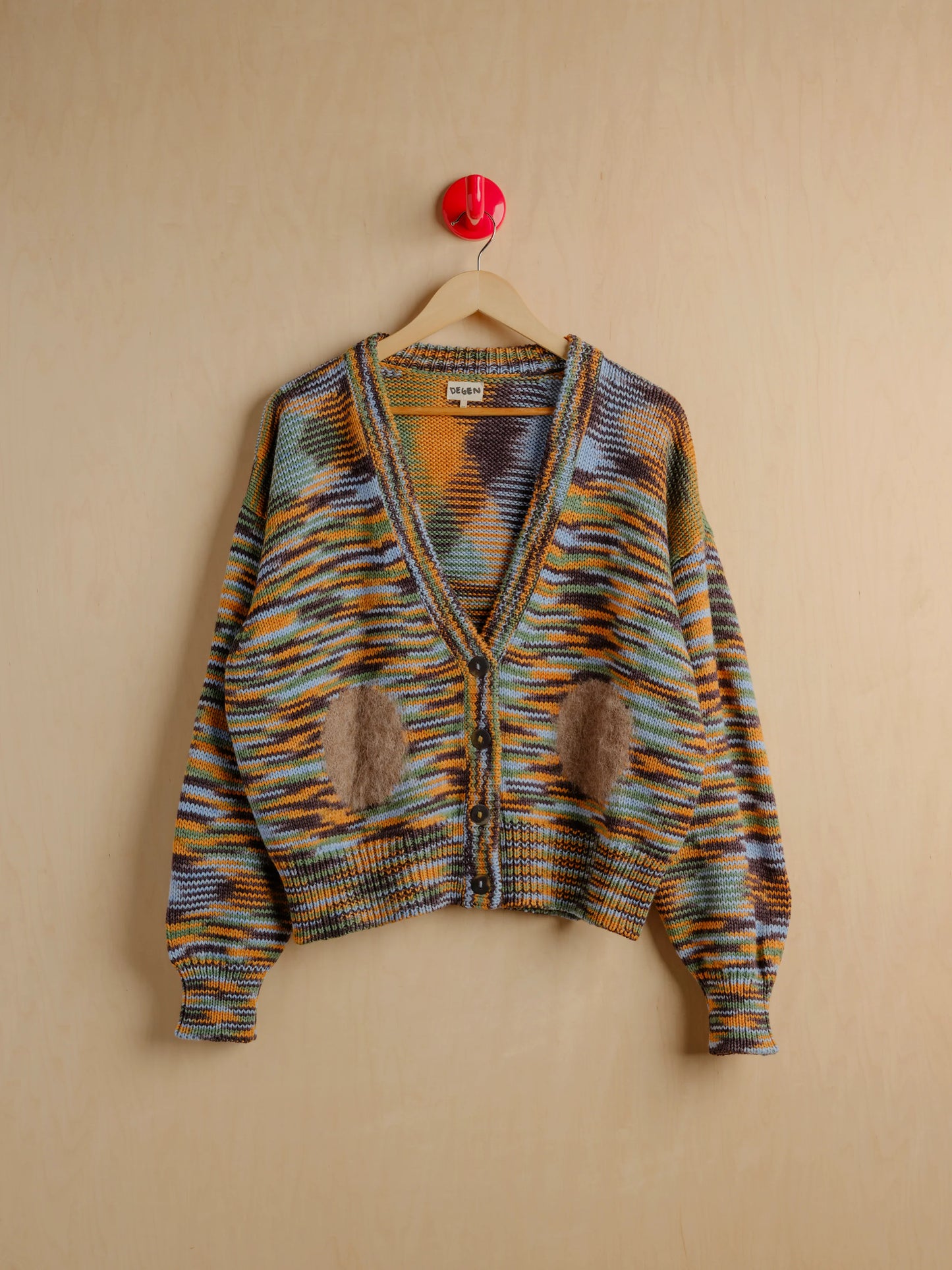 Space Dye Dot Cardigan - Storm