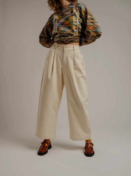 Rylie Wide Leg Pant - Natural