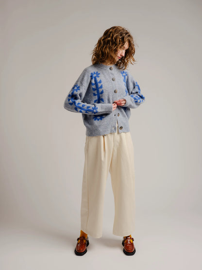 Flower Power Cardigan - Bluebell