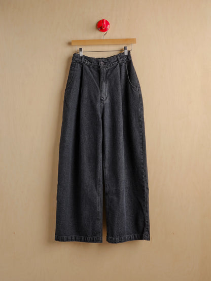 Rylie Wide Leg Pant - Black Denim