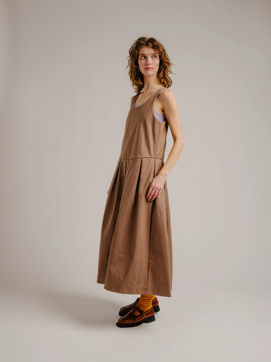 Edie Dress - Chestnut Twill