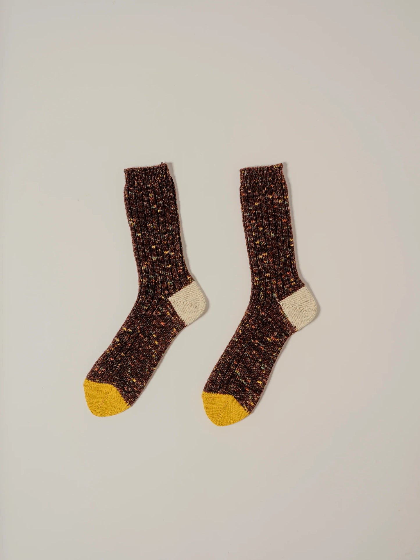 Wool Crew Socks - Walnut