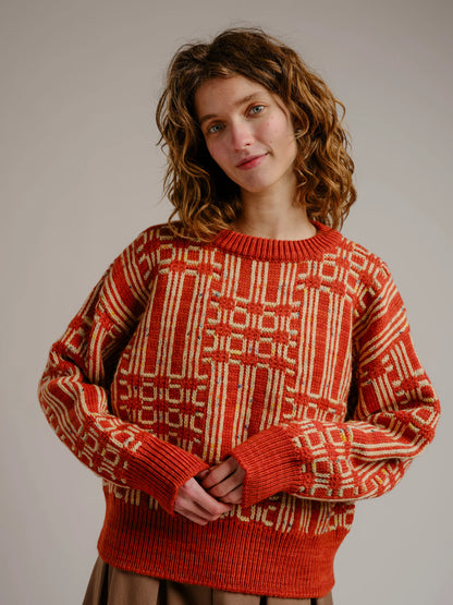 Passing Through Sweater - Brick