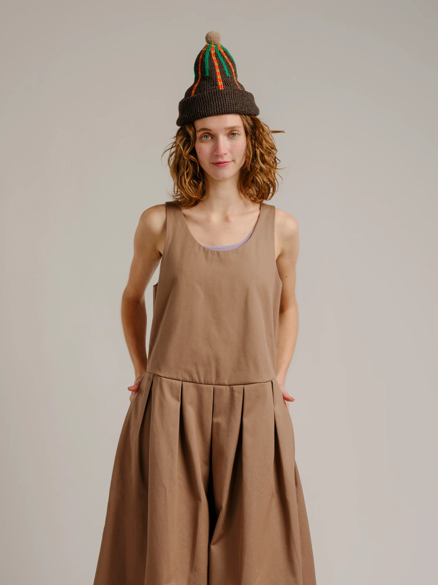 Edie Dress - Chestnut Twill